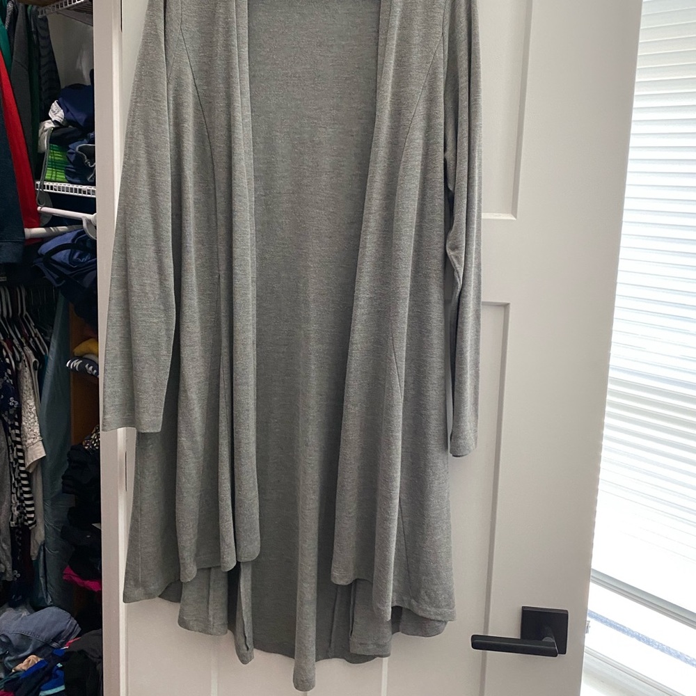 Torrid size 2 long grey cardigan